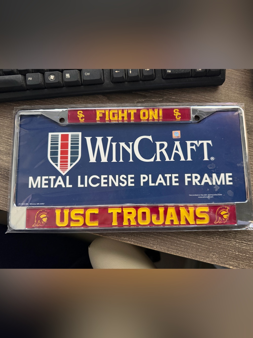 Wincraft USC Trojans License Plate Frame - Cardinal & Gold